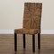 Baxton Studio Laymi Modern Bohemian Dark Brown Mahogany Wood and Banana Fiber Dining Chair 228-13137-ZORO - alternate 7